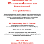 Bauverzögerung bis 4. Februar